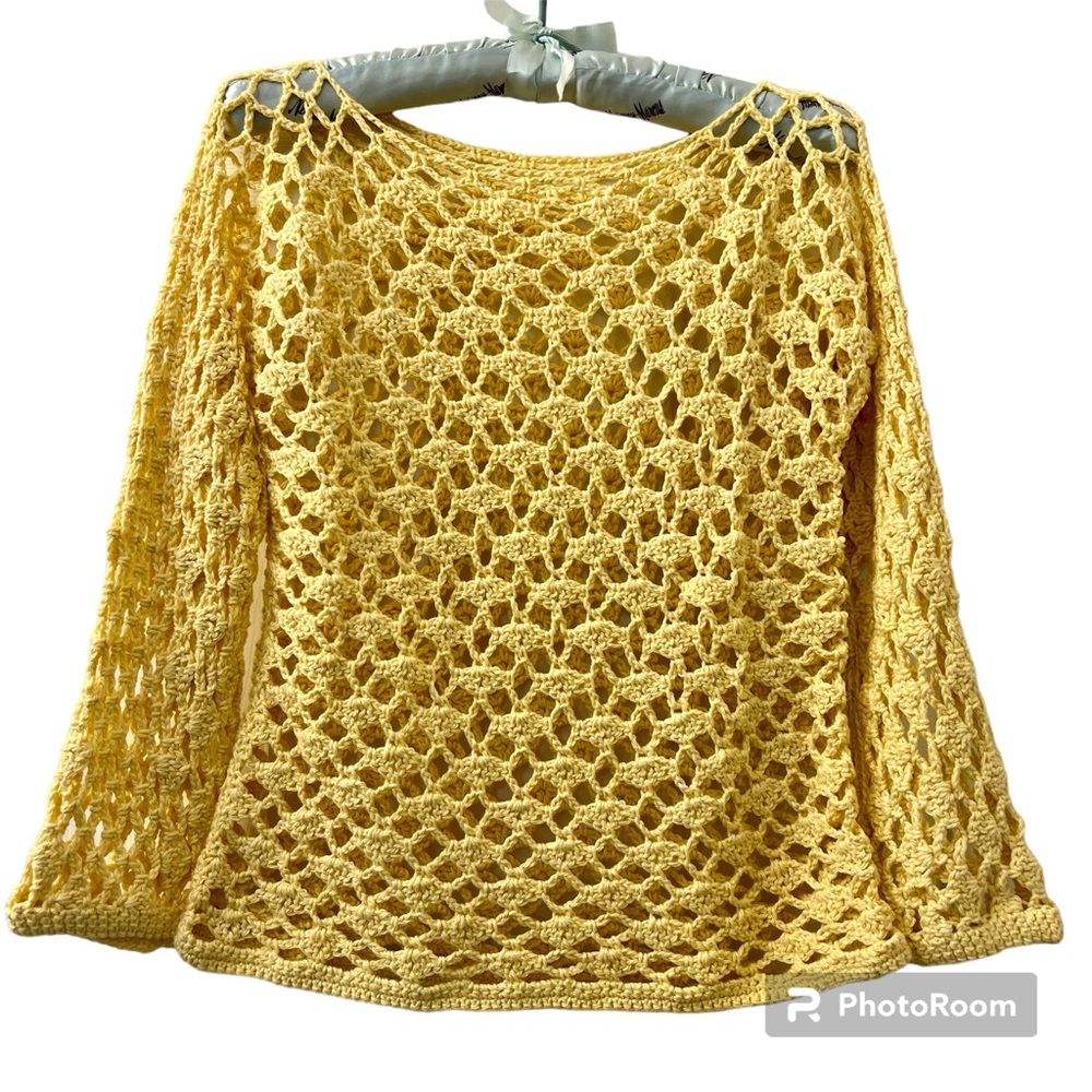 Handmade Crochet Bell Sleeve Sweater